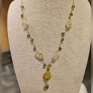 Beautiful Green & Gold Necklace